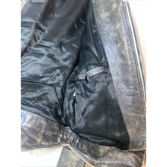 Calugi E Giannelli Leather Jacket Italy Biker Grunge Distressed 50 Pilot Rare - Picture 14 of 16